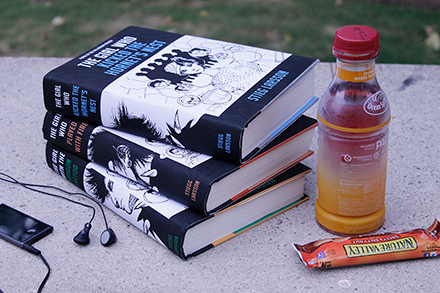 Girl With Dragon Tattoo Group MockUp With Snacks