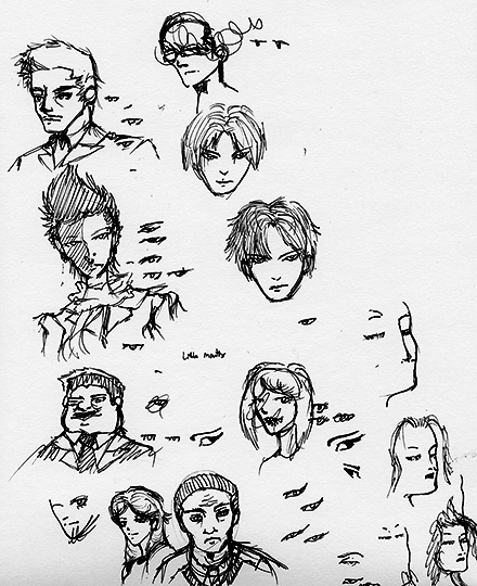 Character Art Sketches For Girl With Dragon Tattoo